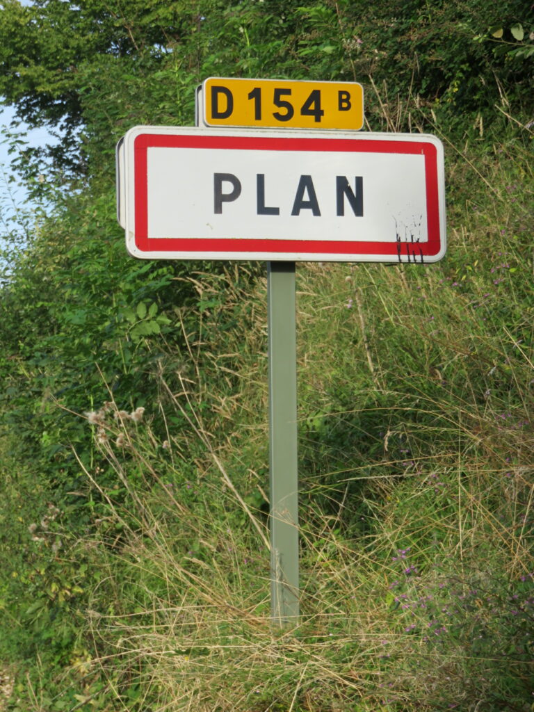Panneau entrée village de PLAN